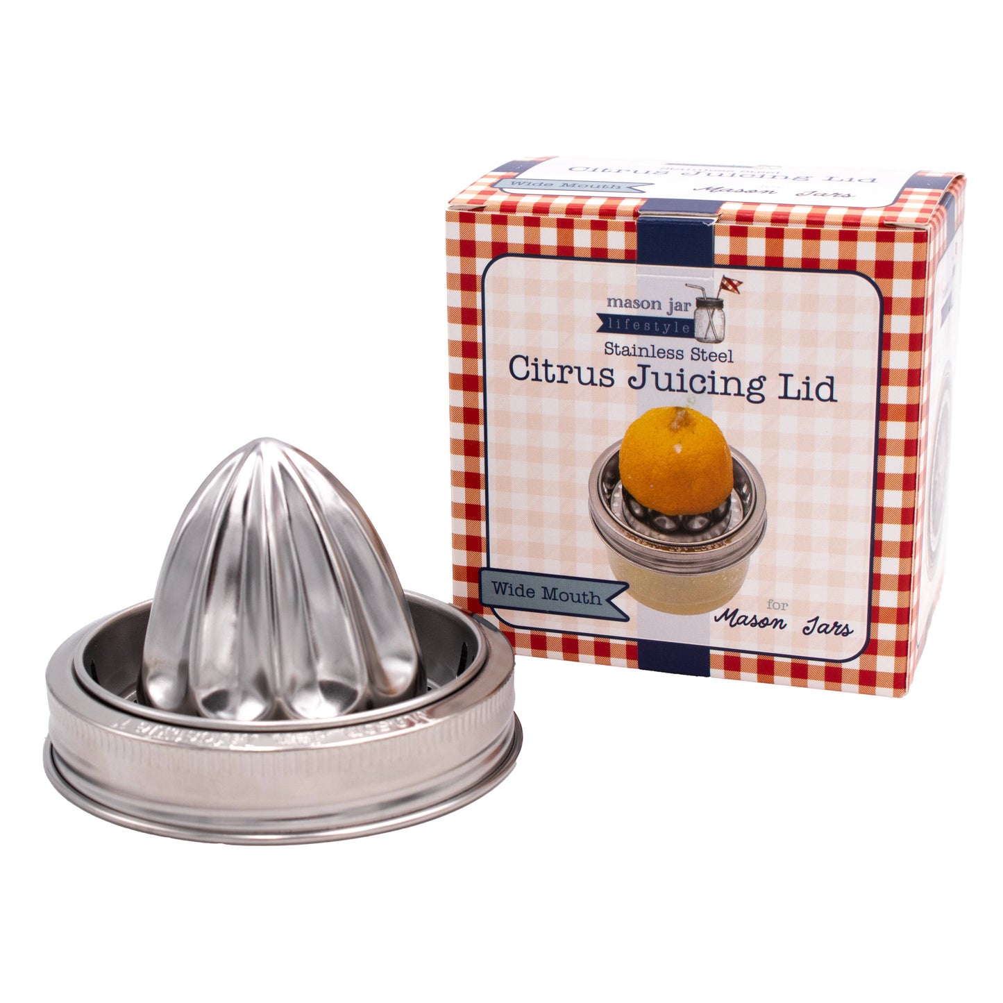 Stainless Steel Juicing Lid for Wide Mouth Mason Jars