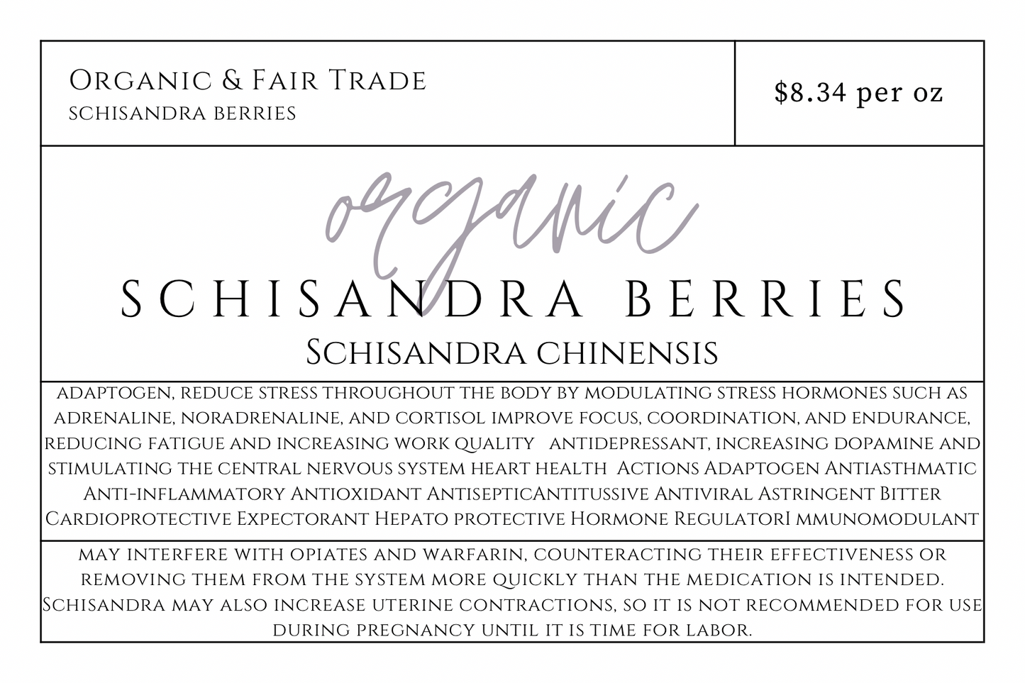 Schisandra Berries Bulk Herb