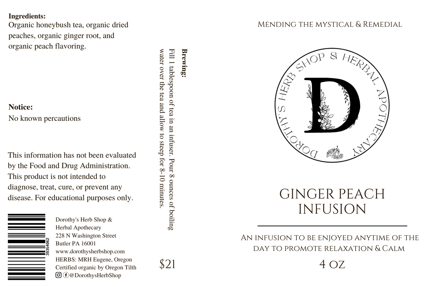 Ginger Peach Infusion