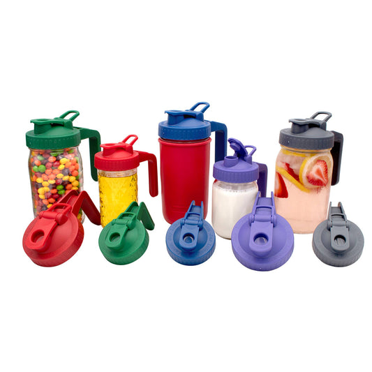 3 Pack Pour & Store Pitcher Lid with Handle for Mason Jars